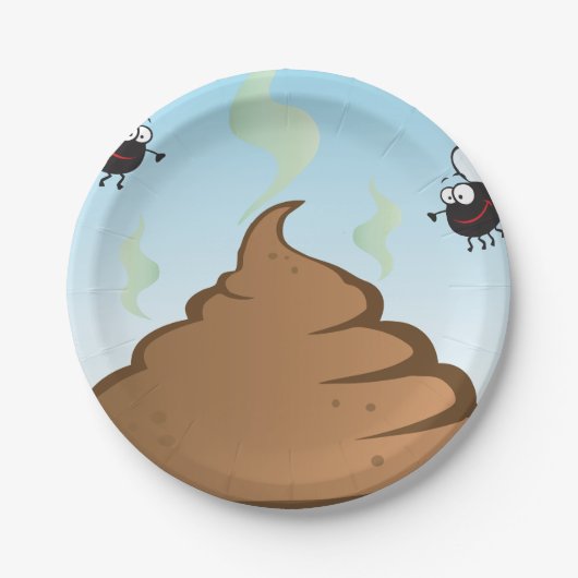 Assiettes En Carton Pile Puant De Poop (Devant)