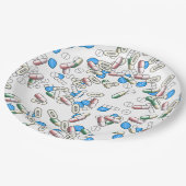 Assiettes En Carton Pill Sprinkles Pattern (Angle)