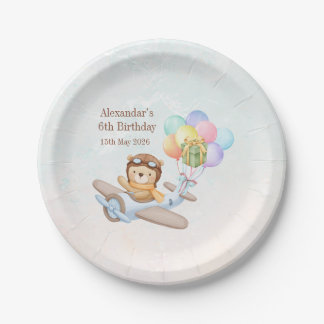 Assiettes En Carton Pilot Teddy Bear Birthday Plates