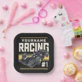 Assiettes En Carton Pilote de voiture de course rapide de l'équipe de (Fête)