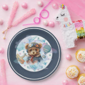 Assiettes En Carton Pilote Teddy Bear Baby shower d'anniversaire (Fête)