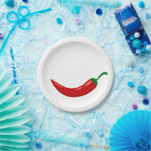 Assiettes En Carton Piments piment chaud rouge (Fête)