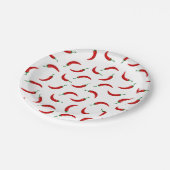 Assiettes En Carton Piments piment chaud rouge (Angle)