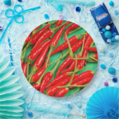 Assiettes En Carton Piments rouges (Fête)