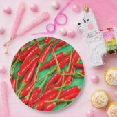 Assiettes En Carton Piments rouges (Fête)