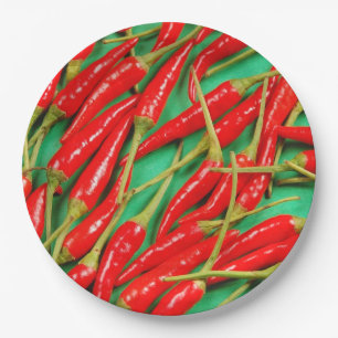 Assiettes En Carton Piments rouges