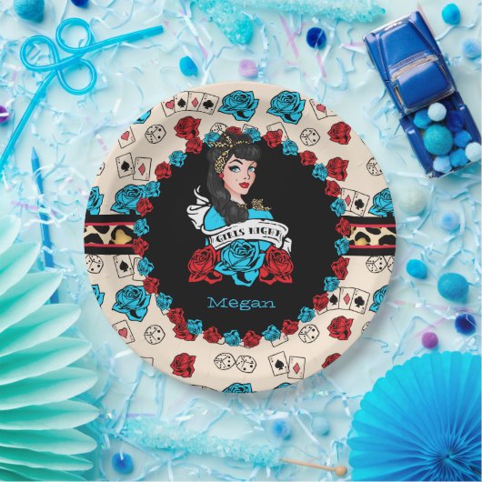 Assiettes En Carton Pin-up, Rock-A-Billy (Fête)