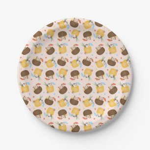 Assiettes En Carton Pina Colada Pineappy Chiens de noix de coco Motif