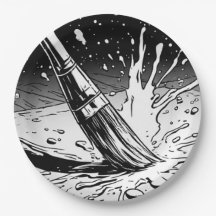 Pinceau de style graphique noir et blanc Tache de