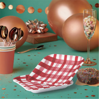 Assiettes En Carton Pinch of Love Kitchen Red Party