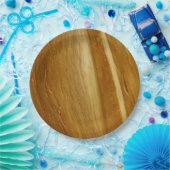 Assiettes En Carton Pine Wood II Faux Texture en bois (Fête)