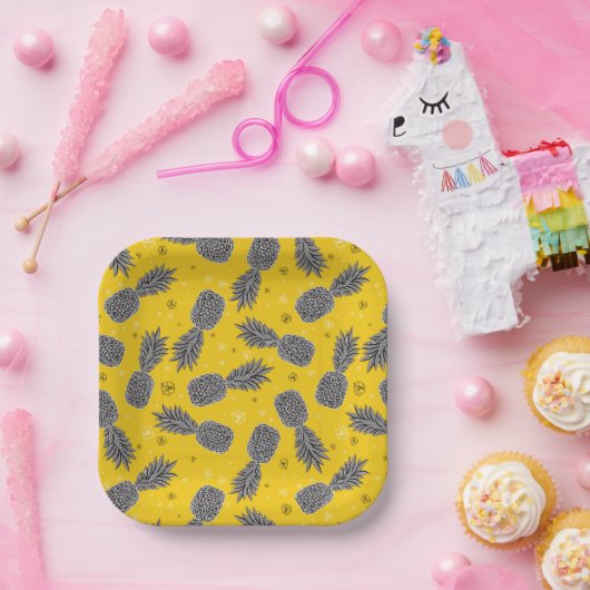 Assiettes En Carton Pineapples (Fête)