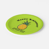 Assiettes En Carton Pineappy Personnalisé Tropical Papier Plaques Part (Angle)