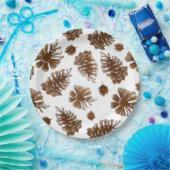 Assiettes En Carton Pinécone rustique (Fête)