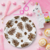 Assiettes En Carton Pinécone rustique (Fête)