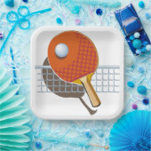 Assiettes En Carton Ping Pong (Fête)