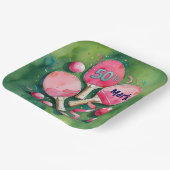 Assiettes En Carton Ping pong 50e anniversaire avec le numéro 50 (Angulaire)
