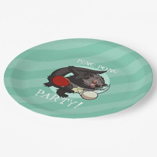 Assiettes En Carton Ping Pong Binturong Tennis Lecteur Bearcat (Angle)