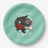 Assiettes En Carton Ping Pong Binturong Tennis Lecteur Bearcat (Devant)