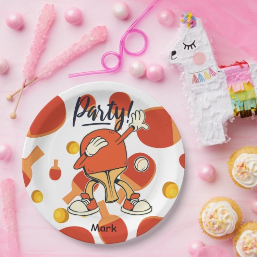 Assiettes En Carton Ping Pong dabing Table Tennis party drôle (Fête)