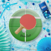 Assiettes En Carton Ping Pong Table Tennis Design Plaques en papier (Fête)