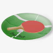 Assiettes En Carton Ping Pong Table Tennis Design Plaques en papier (Angle)