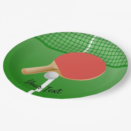 Assiettes En Carton Ping Pong Table Tennis Design Plaques en papier (Angle)