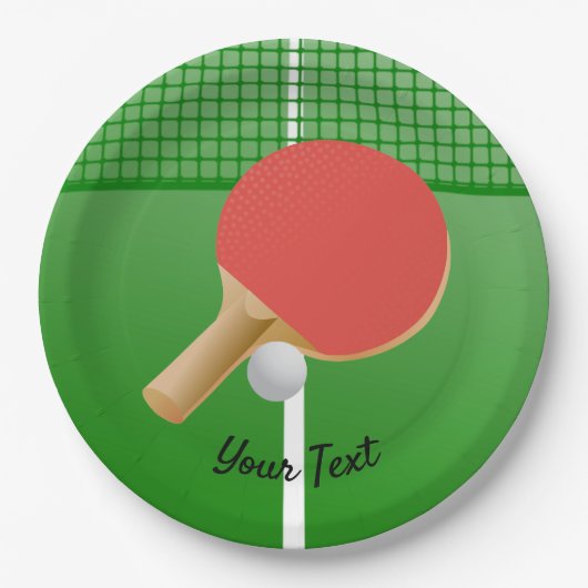 Assiettes En Carton Ping Pong Table Tennis Design Plaques en papier (Devant)