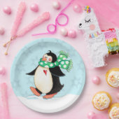 Assiettes En Carton Pingouin (Fête)