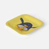 Assiettes En Carton Pingouin Avec Plaques De Papier En Caoutchouc (Angulaire)