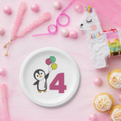 Assiettes En Carton Pingouin Ballons D'Anniversaire Pour Enfants Papie (Fête)