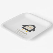 Assiettes En Carton Pingouin d'hiver Simple 1er anniversaire (Angulaire)