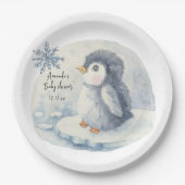Assiettes En Carton Pingouin mignon arctique (Devant)
