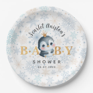 Assiettes En Carton Pingouin mignon baby shower avec Plaques en papier