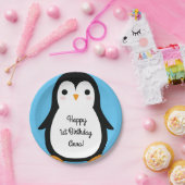 Assiettes En Carton Pingouin mignon Plaques d'hiver 1er anniversaire (Fête)