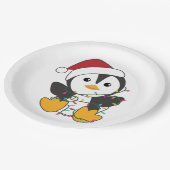 Assiettes En Carton Pingouin Noël Neige Hiver Animaux Penguins Adu (Angle)