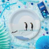 Assiettes En Carton Pingouins (Fête)