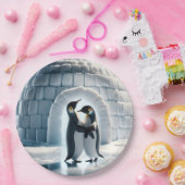 Assiettes En Carton Pingouins Dansant Lente Par Igloo (Fête)