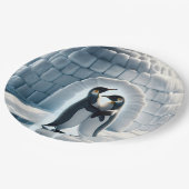 Assiettes En Carton Pingouins Dansant Lente Par Igloo (Angle)