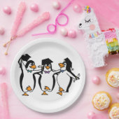 Assiettes En Carton Pingouins diplômés (Fête)