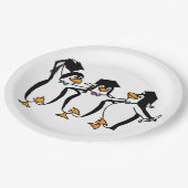 Assiettes En Carton Pingouins diplômés (Angle)