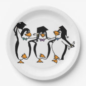 Assiettes En Carton Pingouins diplômés (Devant)