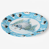 Assiettes En Carton Pingouins en jeu Plaque de papier (Angle)
