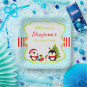 Assiettes En Carton Pingouins mignons d'hiver (Fête)