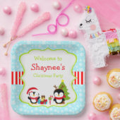 Assiettes En Carton Pingouins mignons d'hiver (Fête)