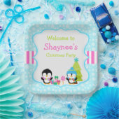 Assiettes En Carton Pingouins mignons d'hiver (Fête)