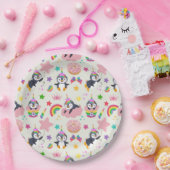 Assiettes En Carton Pinguim Unicórnio (Fête)
