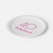 Assiettes En Carton Pink 40 et Fabulous Typography Party Plaques (Angle)