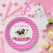 Assiettes En Carton Pink 50 et fabuleux Carlin chien de chien drôle An (Fête)
