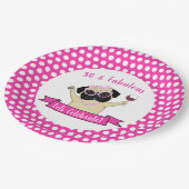 Assiettes En Carton Pink 50 et fabuleux Carlin chien de chien drôle An (Angle)